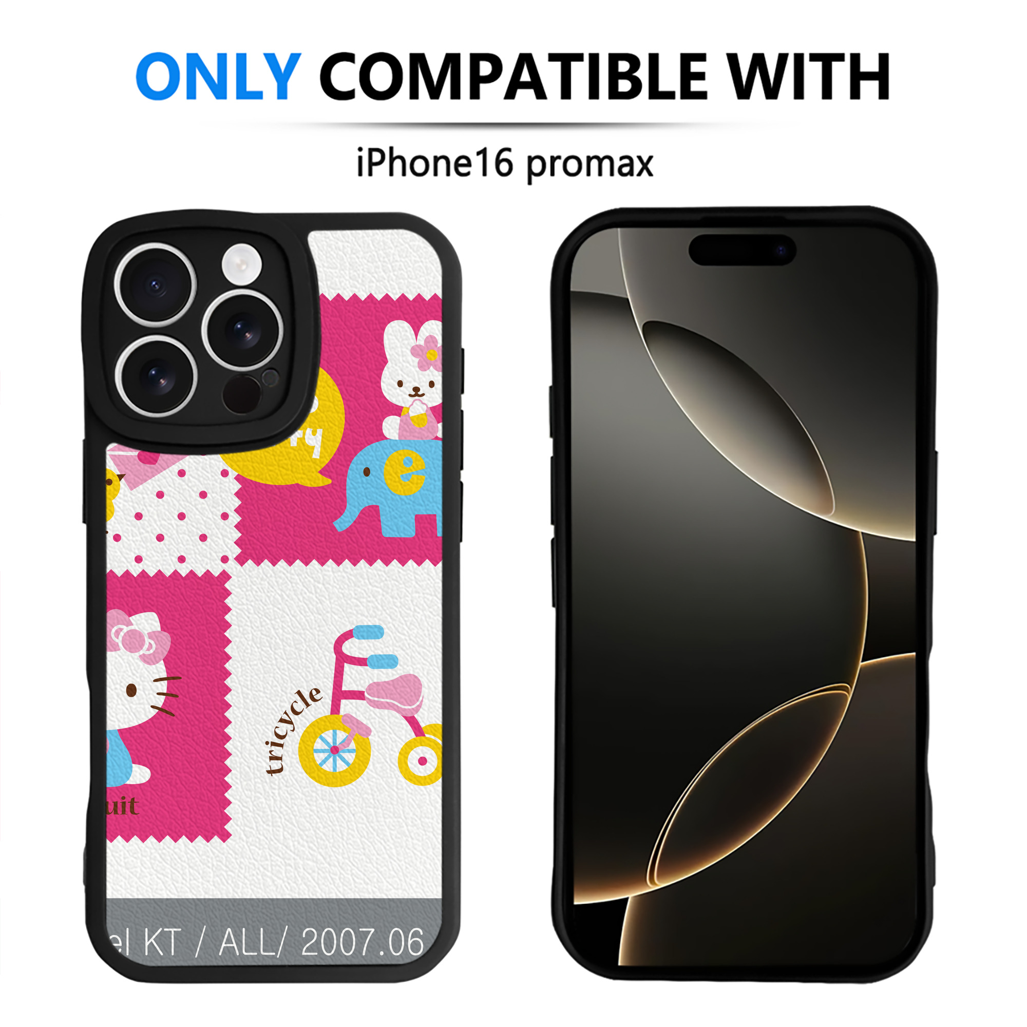 （画像用） Hello Kitty ハローキティ 【iPhone 16シリーズ対応】シリコンスマホケース（レザー調） 材質：シリコン